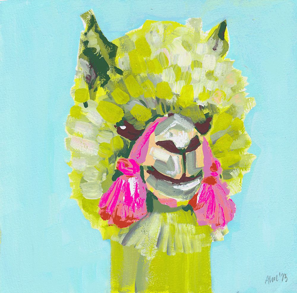 Lime Alpaca art print by Ania Zwara for $57.95 CAD