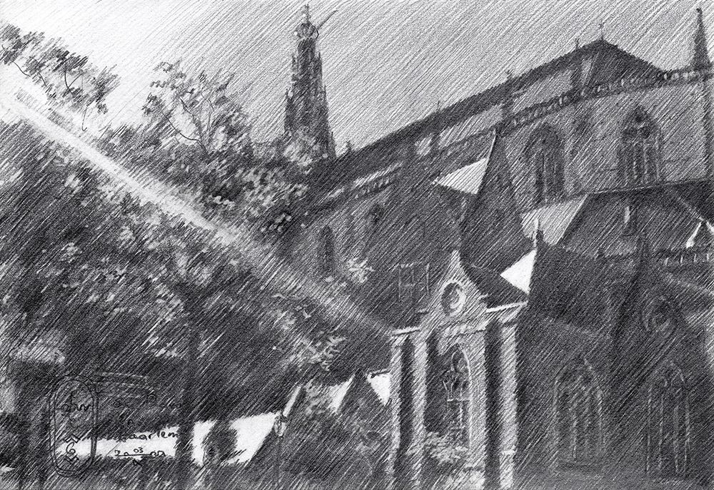 St-Bavo In Haarlem - 03-10-23 art print by Corne Akkers for $57.95 CAD