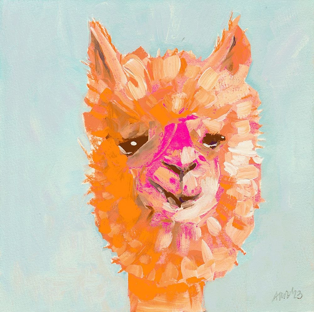 Orange Alpaca art print by Ania Zwara for $57.95 CAD