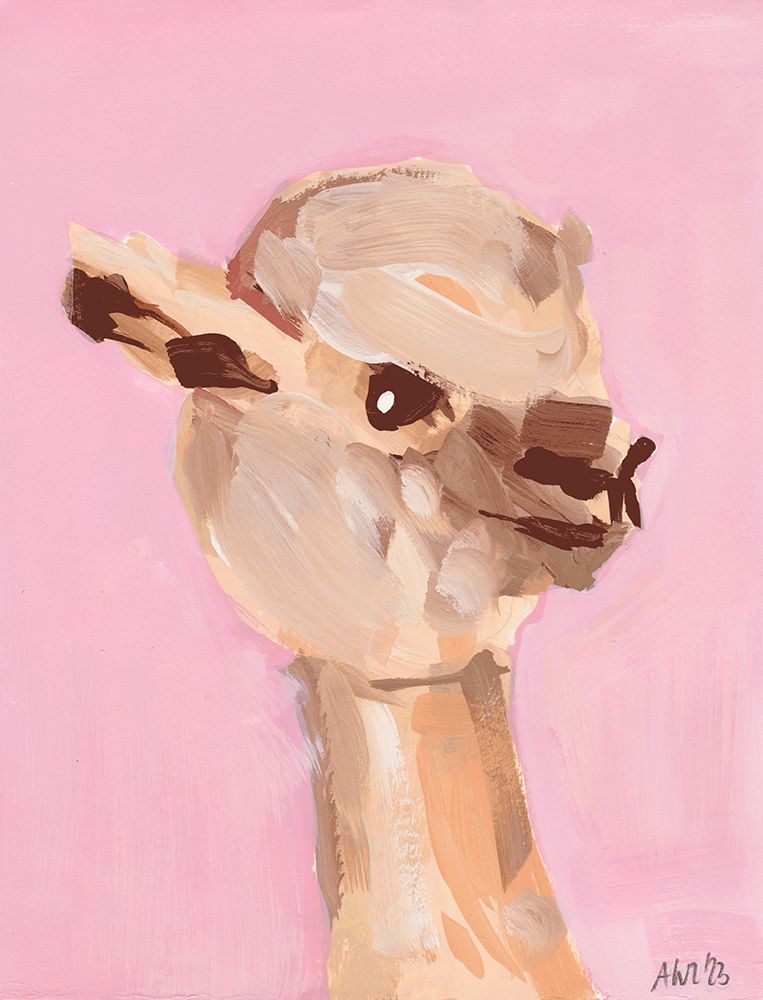 Pastel Pink Alpaca art print by Ania Zwara for $57.95 CAD