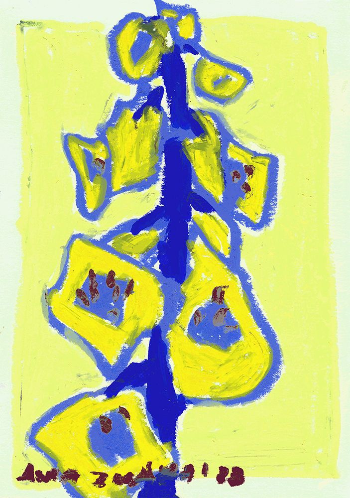 Foxgloves Yellow art print by Ania Zwara for $57.95 CAD