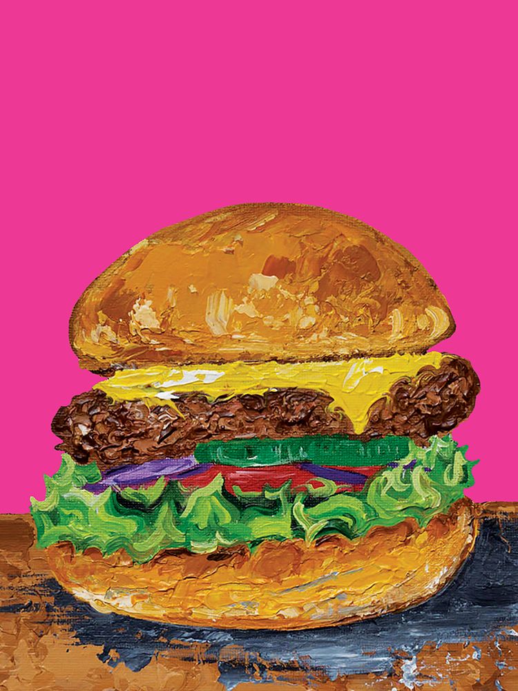 Burger Pink art print by Alice Straker for $57.95 CAD
