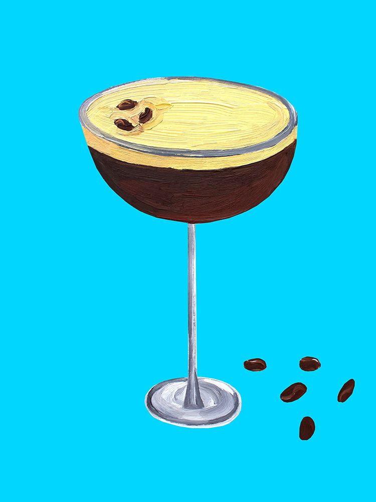 Espresso Martini Sky Blue art print by Alice Straker for $57.95 CAD