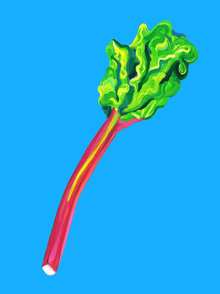 Rhubarb Light Blue art print by Alice Straker for $57.95 CAD
