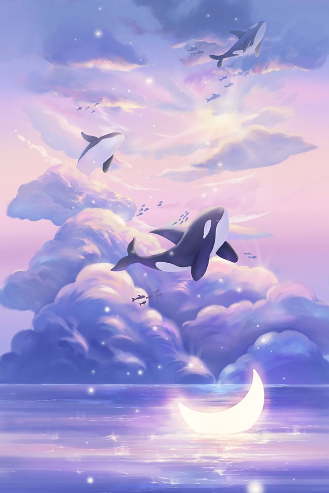 Fantasy Beautiful Whale art print by Xuan Thai for $57.95 CAD
