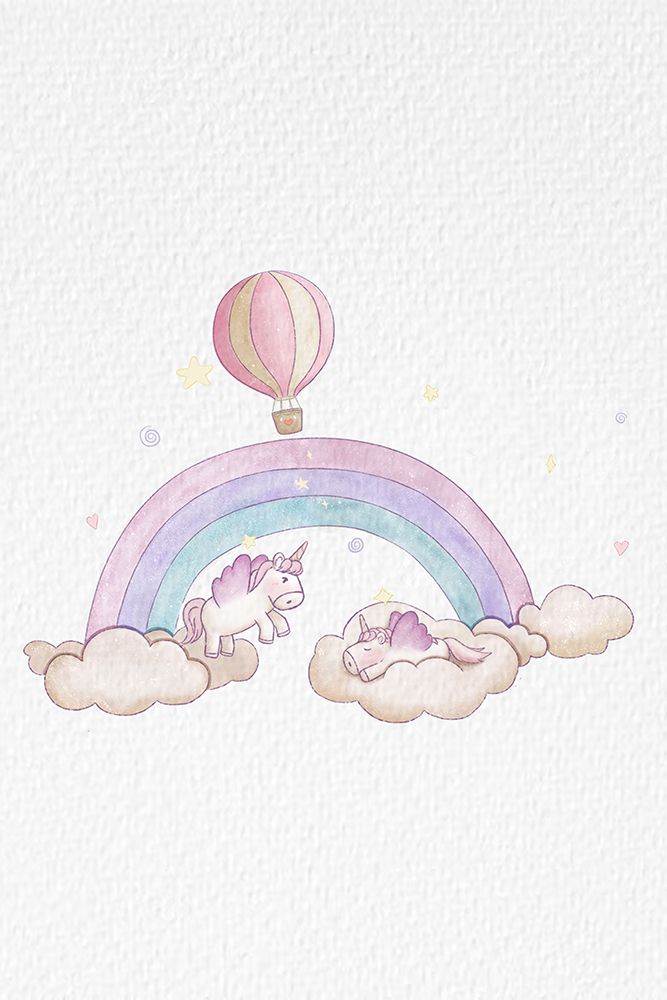 Kawai Cloudy Unicorn art print by Xuan Thai for $57.95 CAD