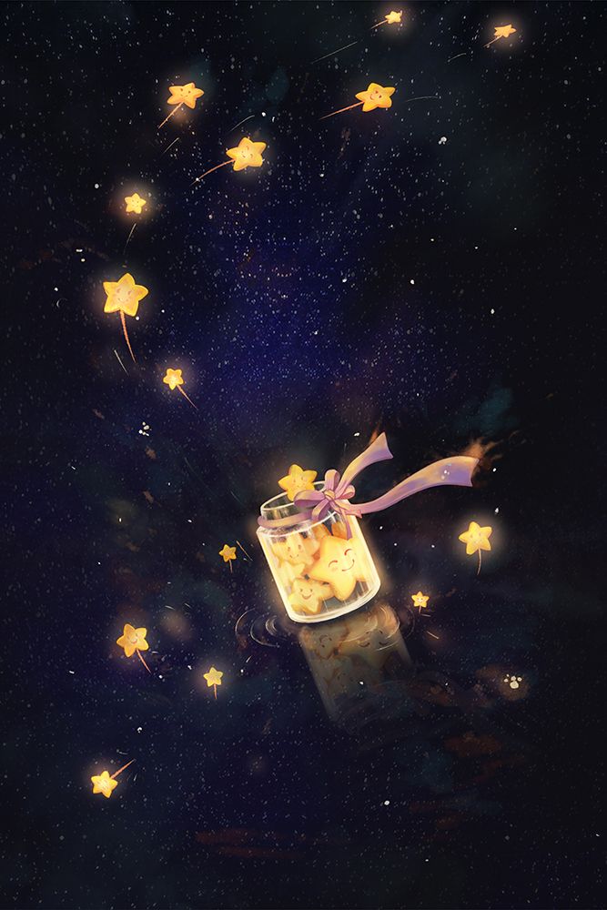 Golden Starlight In Bottle art print by Xuan Thai for $57.95 CAD