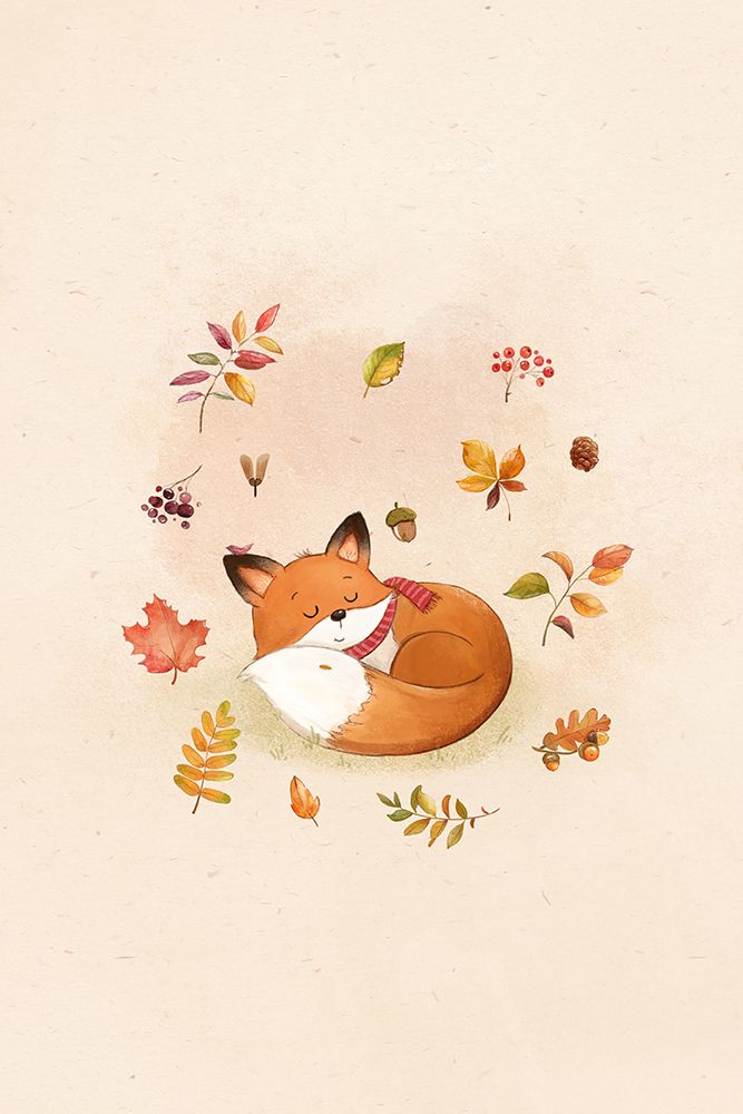 Fox In Fall Foliage art print by Xuan Thai for $57.95 CAD