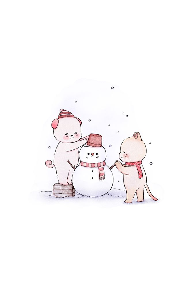 Cat And Dog In Noel art print by Xuan Thai for $57.95 CAD