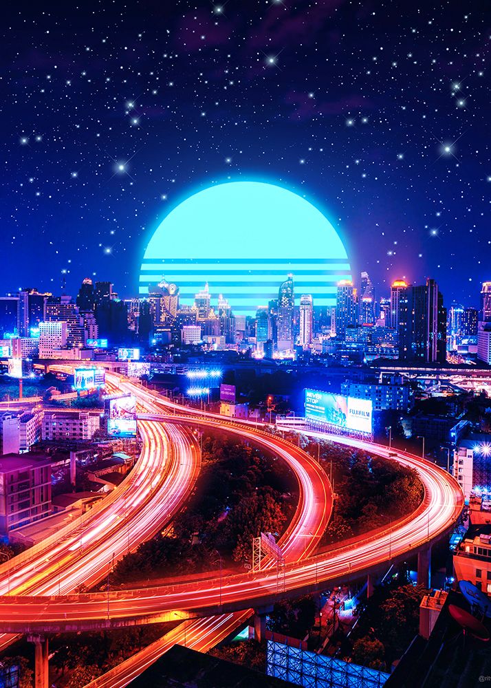 Cyber Bangkok art print by Ritvik takkar for $57.95 CAD