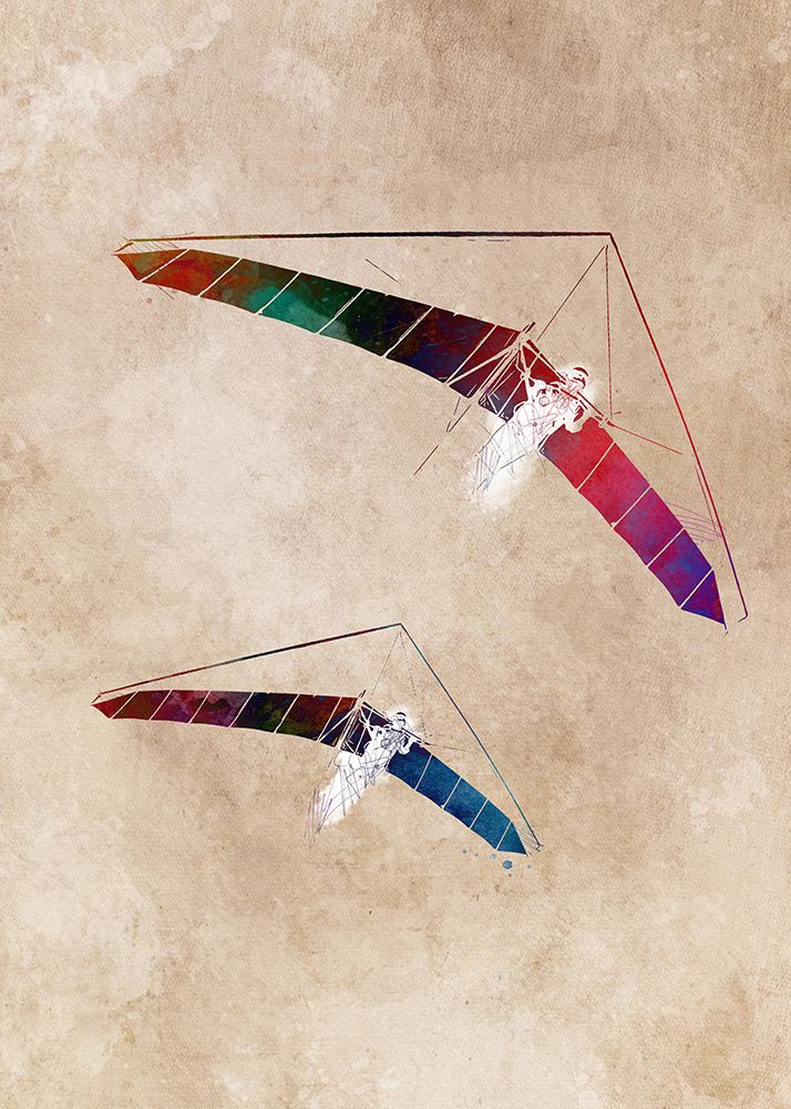 Paraglider sport art #paraglider art print by Justyna Jaszke for $57.95 CAD