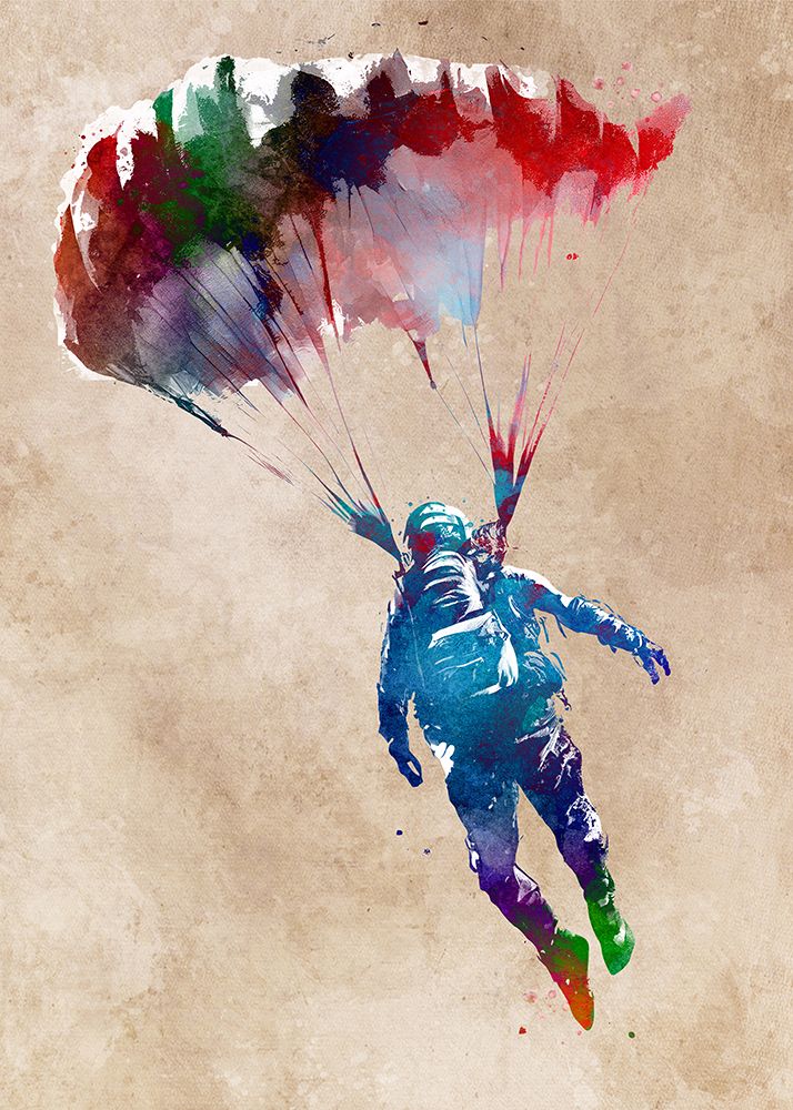 Paratrooper sport art #paratrooper art print by Justyna Jaszke for $57.95 CAD