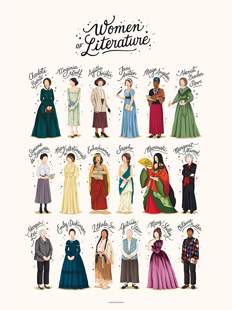 Women of Literature art print by Nour Tohme for $57.95 CAD