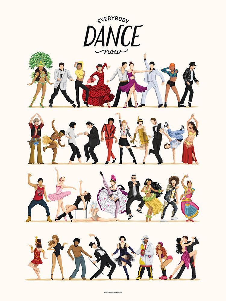 Everybody Dance Now art print by Nour Tohme for $57.95 CAD
