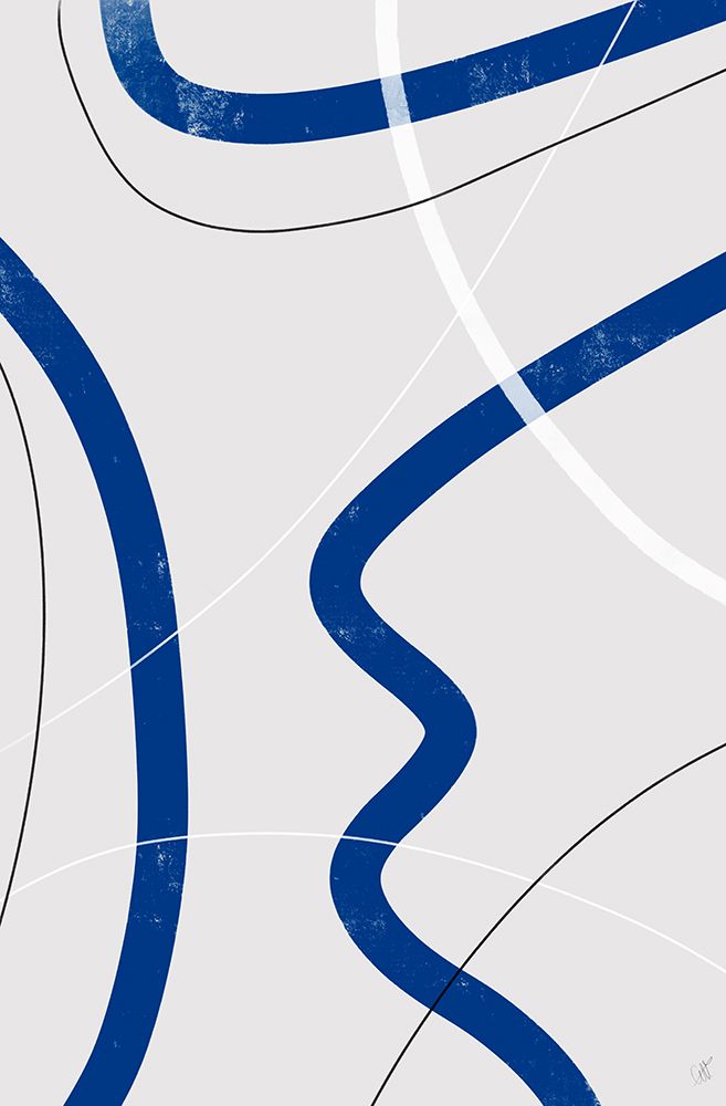 Royal Blue Lines art print by Anne-Marie Volfova for $57.95 CAD