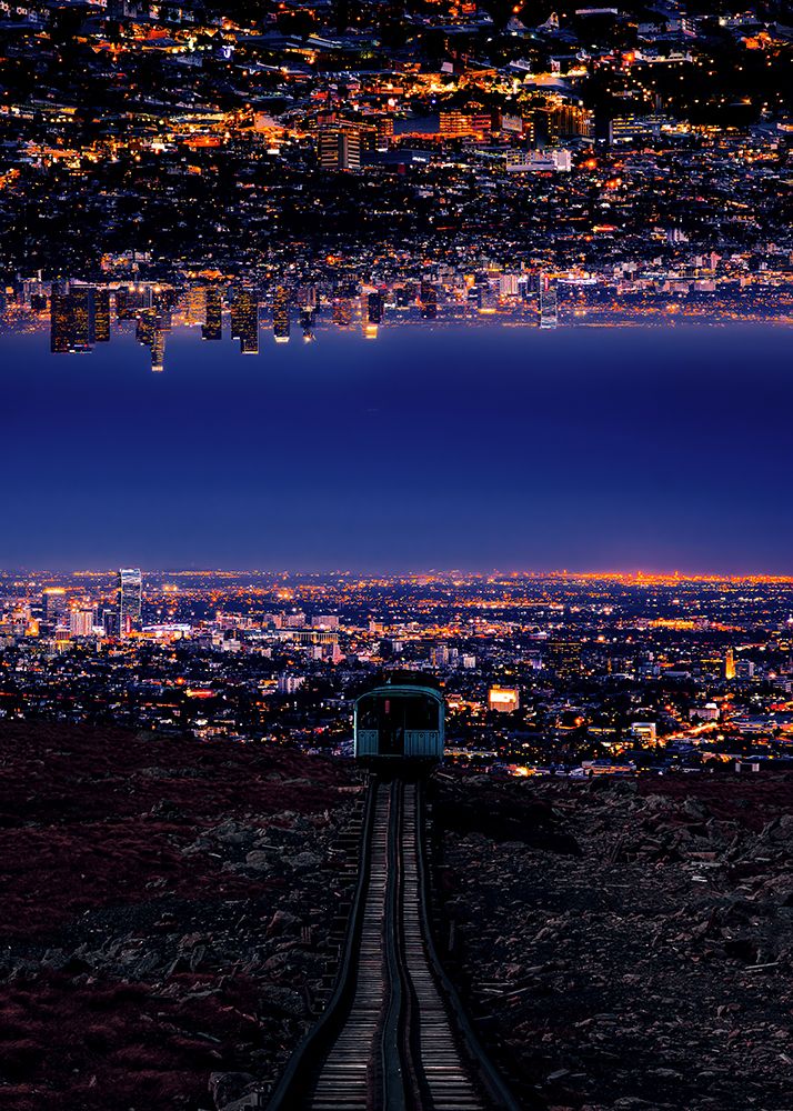 City Upside Down art print by Al Barizi for $57.95 CAD
