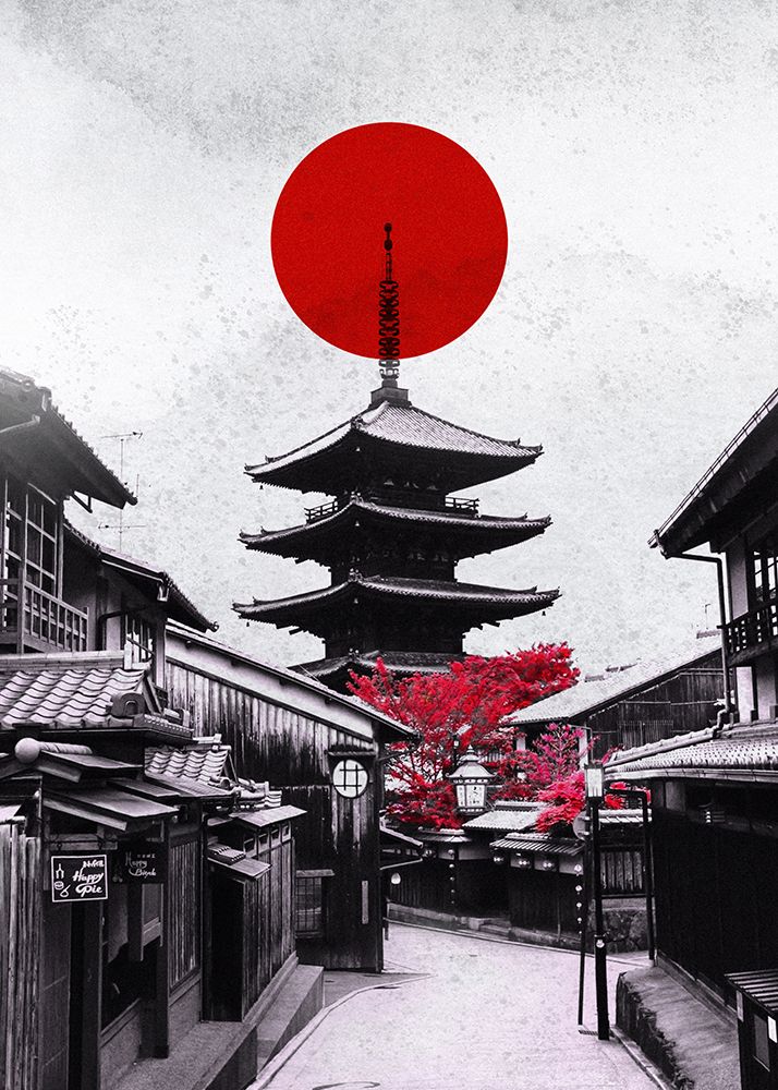 Kyoto Japan art print by Al Barizi for $57.95 CAD