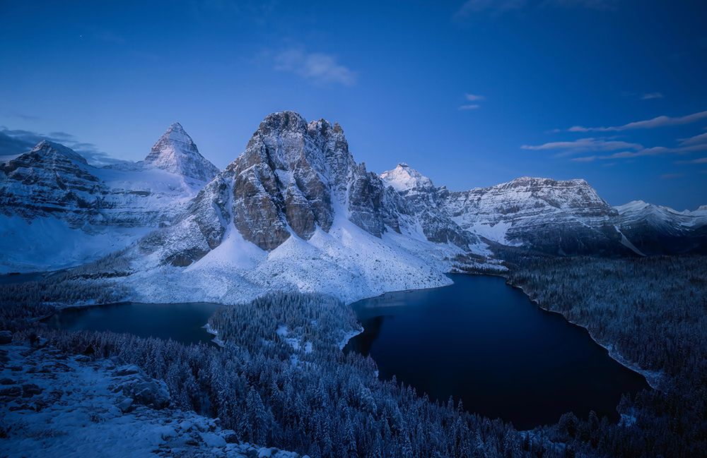 Majestic Winter Mountains art print by Jie Xiao for $57.95 CAD
