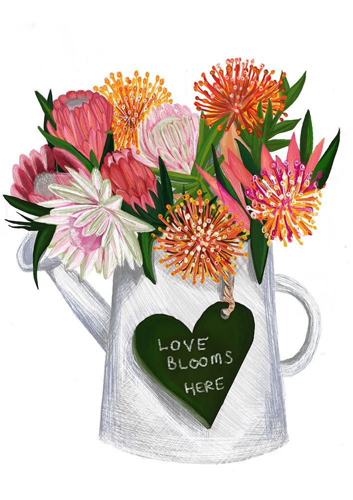 Love blooms here art print by By The Art for $57.95 CAD