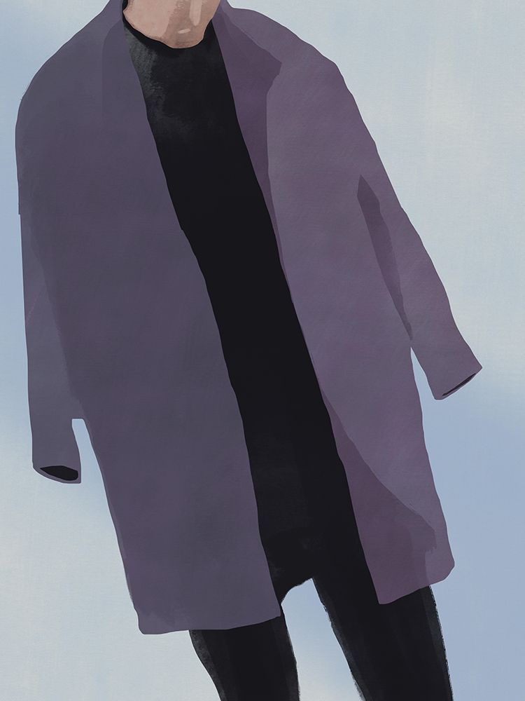 Purple Coat art print by Little Dean for $57.95 CAD