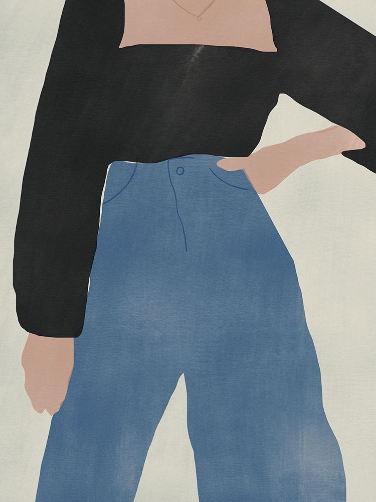 Pose With Black and Blue art print by Little Dean for $57.95 CAD
