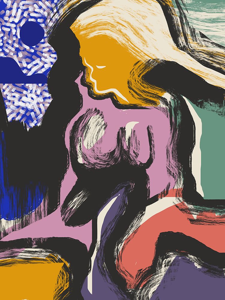 Sitting Muse Abstract art print by Little Dean for $57.95 CAD