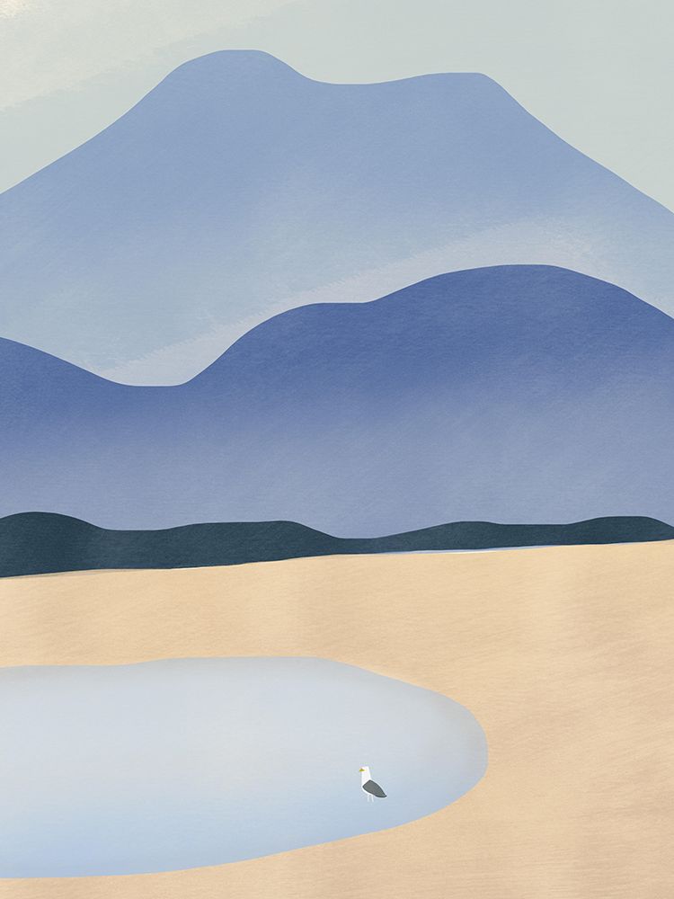 Tiny Against Mountains art print by Little Dean for $57.95 CAD