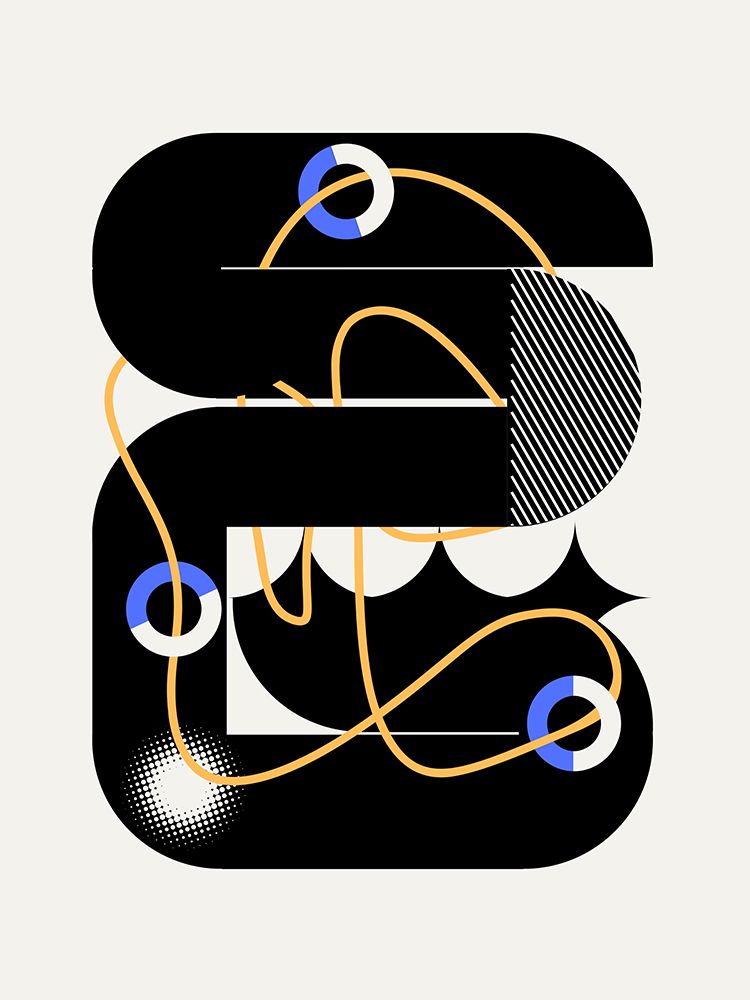 Geometrical Hoop In Loop art print by Little Dean for $57.95 CAD