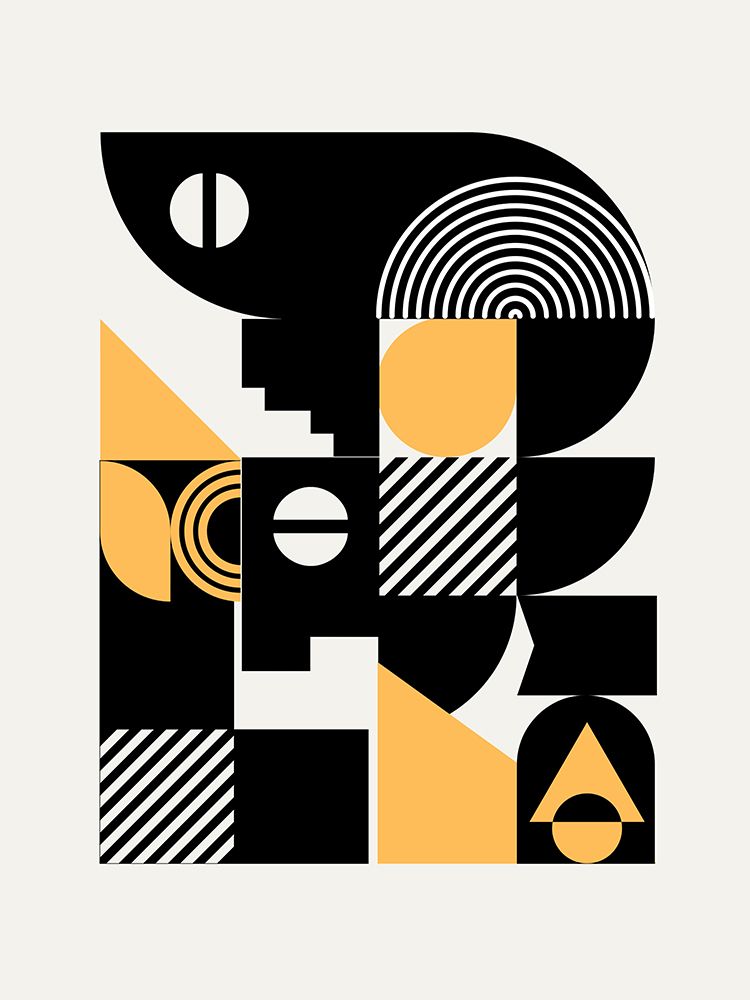 Geometrical Mechanical Abstract art print by Little Dean for $57.95 CAD