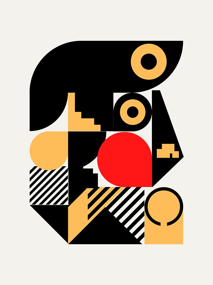 Geometrical Portrait art print by Little Dean for $57.95 CAD