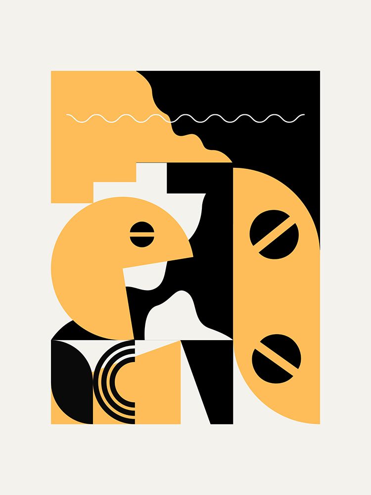 Geometrical Game Abstract art print by Little Dean for $57.95 CAD