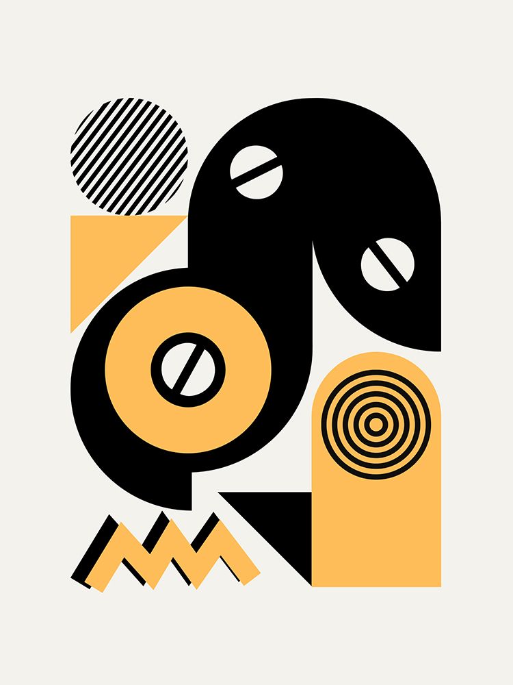 Geometrical Design In Yellow art print by Little Dean for $57.95 CAD