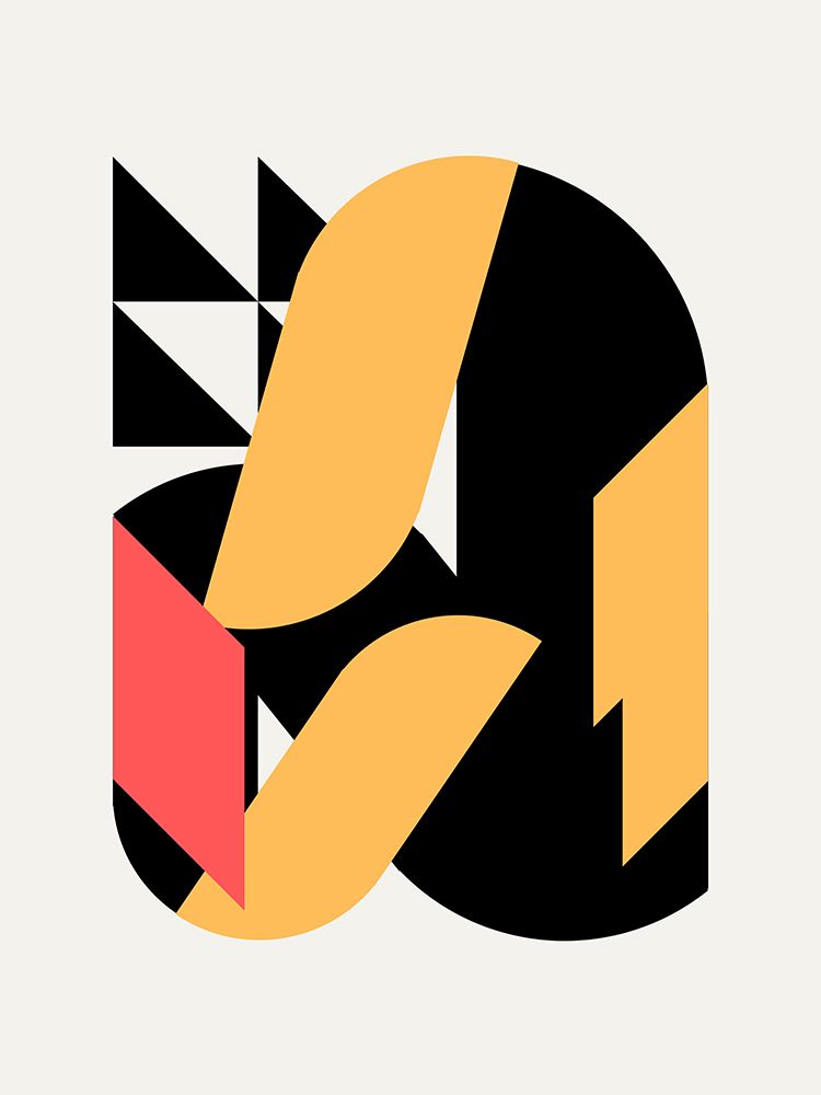Geometrical N art print by Little Dean for $57.95 CAD
