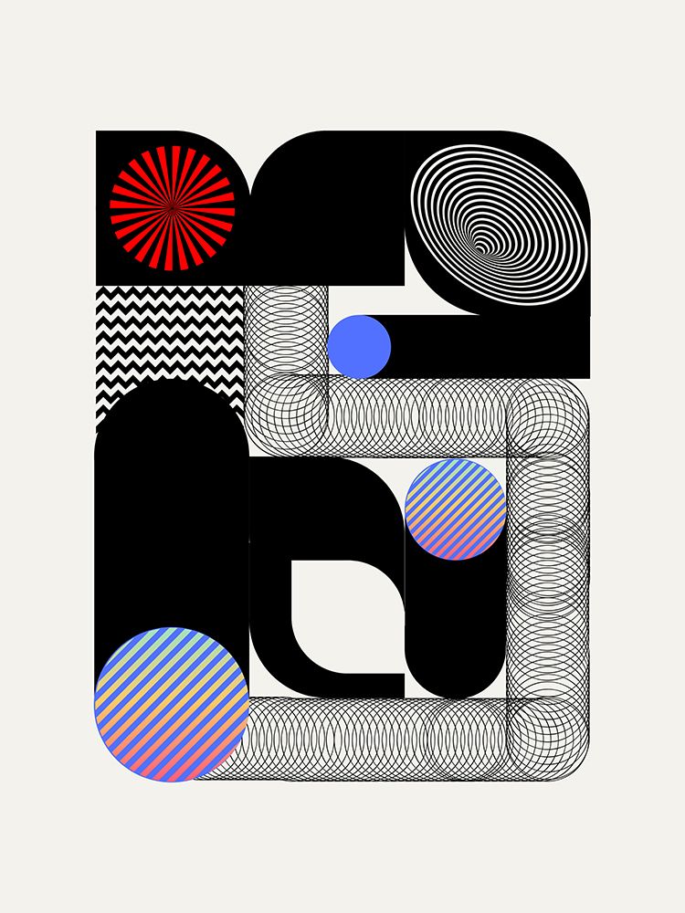 Geometrical Coils art print by Little Dean for $57.95 CAD