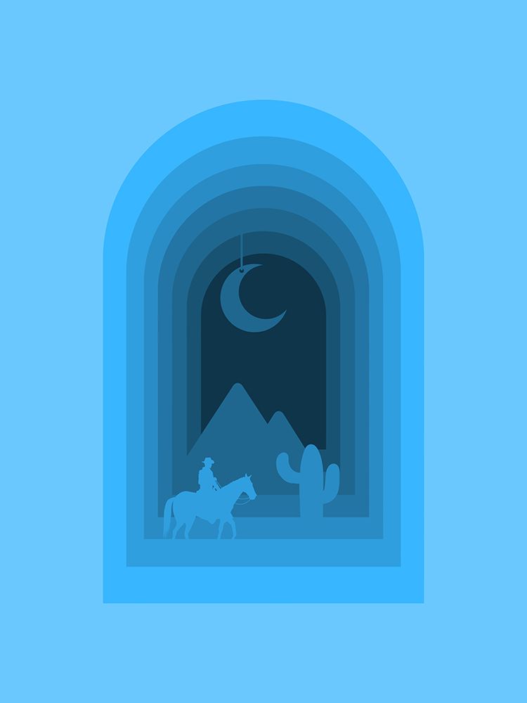 Cool Desert Night art print by Little Dean for $57.95 CAD