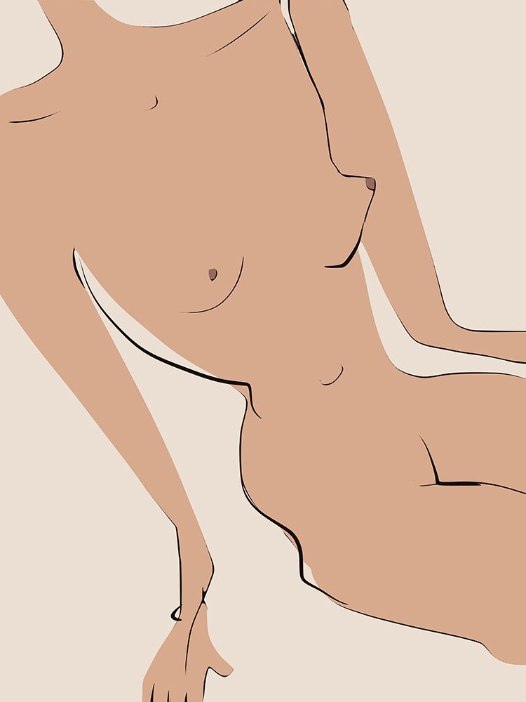 Leaning Nude art print by Little Dean for $57.95 CAD