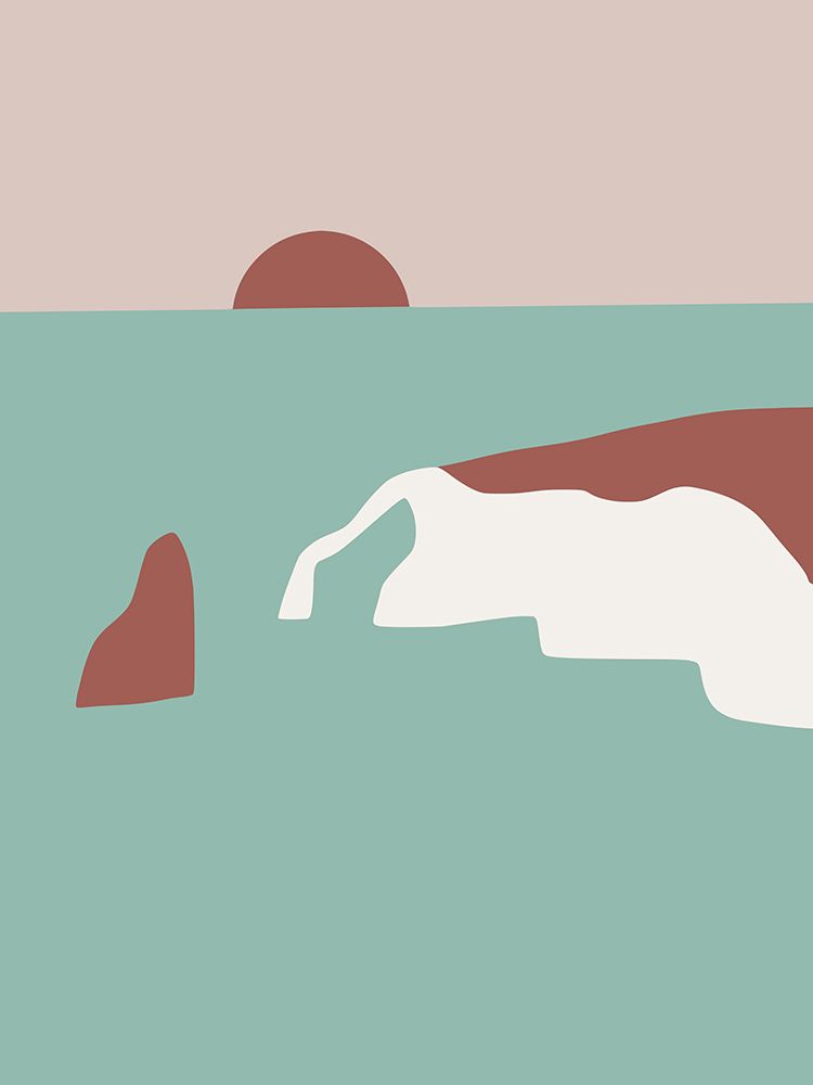 Minimal Seascape art print by Little Dean for $57.95 CAD