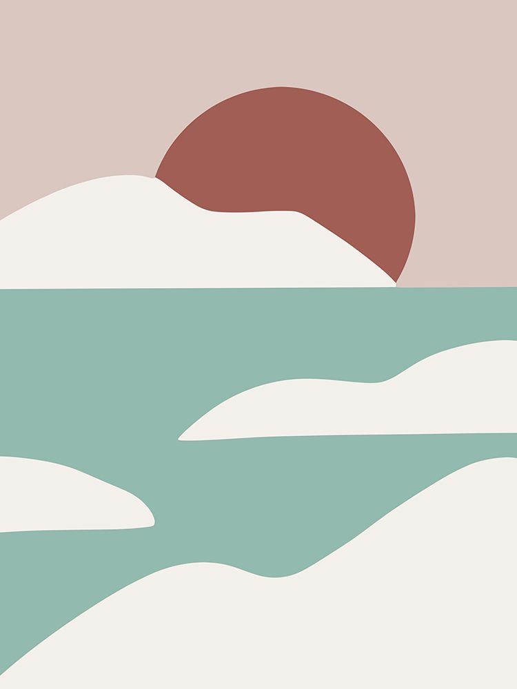 Minimal Snow River art print by Little Dean for $57.95 CAD
