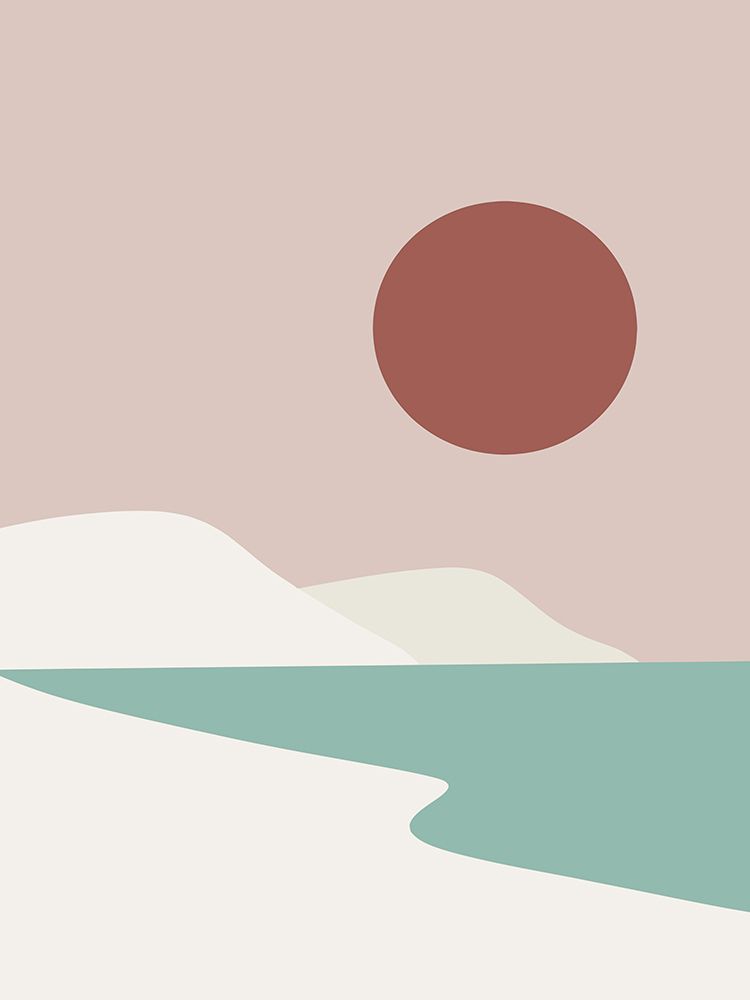 Minimal Beach art print by Little Dean for $57.95 CAD