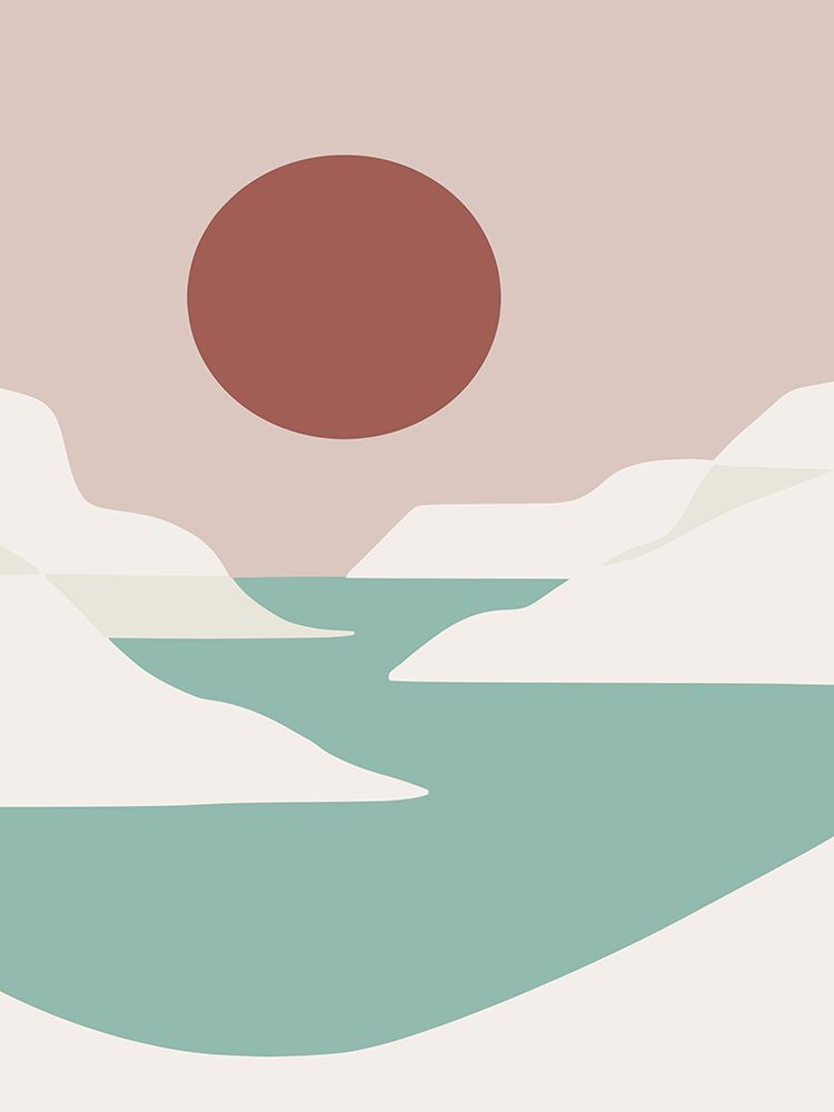 Minimal Sunset Beach art print by Little Dean for $57.95 CAD