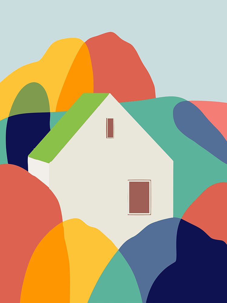 The Green Roof Cottage art print by Little Dean for $57.95 CAD