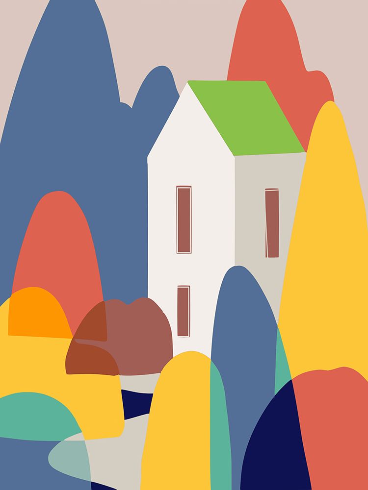 Cottage In Rainbow Island art print by Little Dean for $57.95 CAD