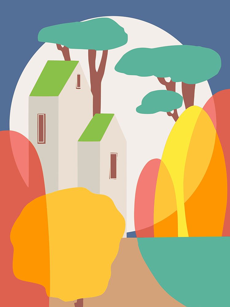 Moon Light Cottage art print by Little Dean for $57.95 CAD