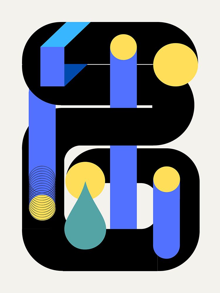Pipe Geometrical Design art print by Little Dean for $57.95 CAD
