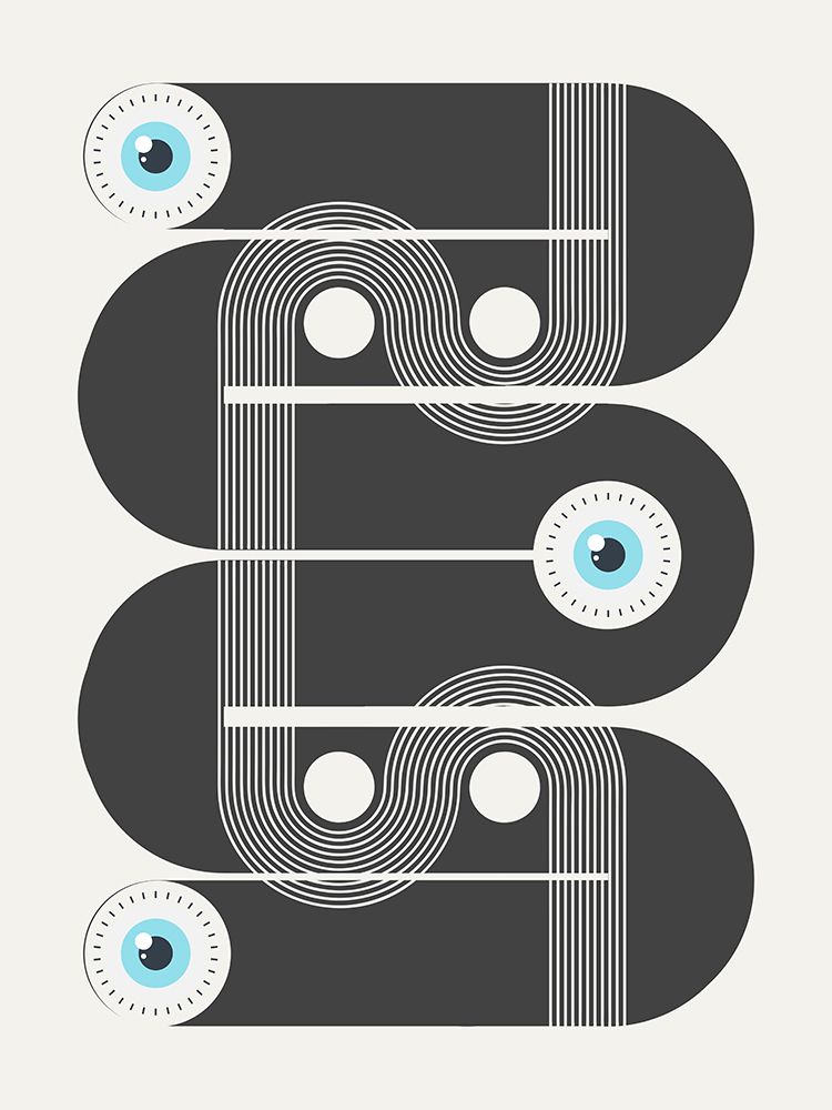 Geometrical Evil Eyes art print by Little Dean for $57.95 CAD