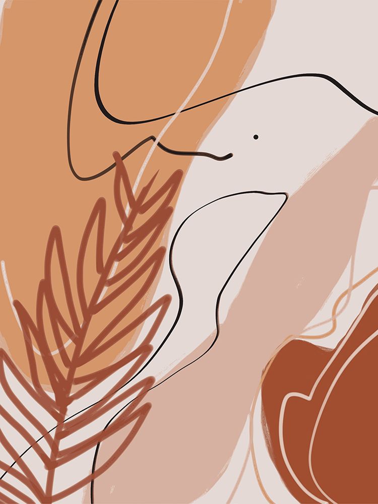 Abstract Earth Tone Foliage art print by Little Dean for $57.95 CAD