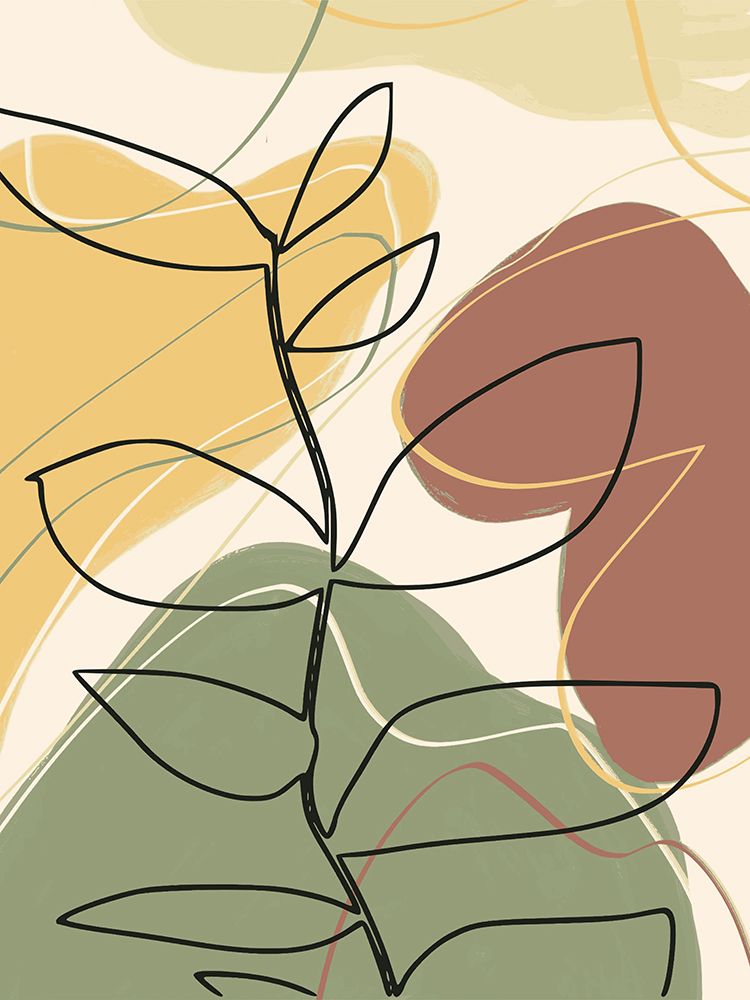 Abstract Foliage Line Art art print by Little Dean for $57.95 CAD