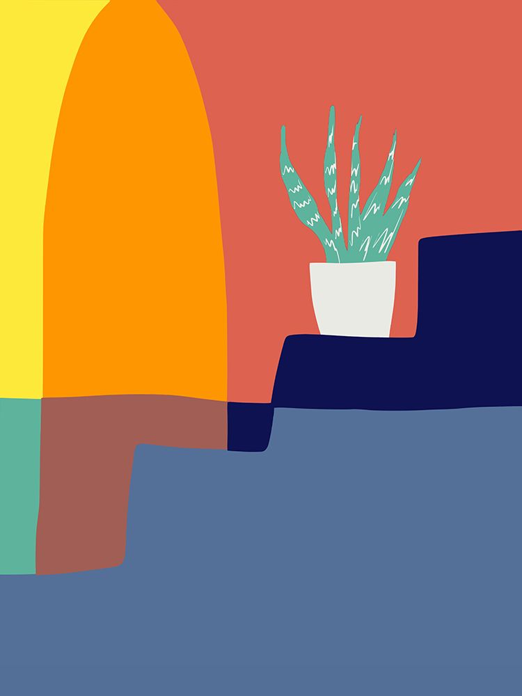 Aloe Vera In Multicolors art print by Little Dean for $57.95 CAD