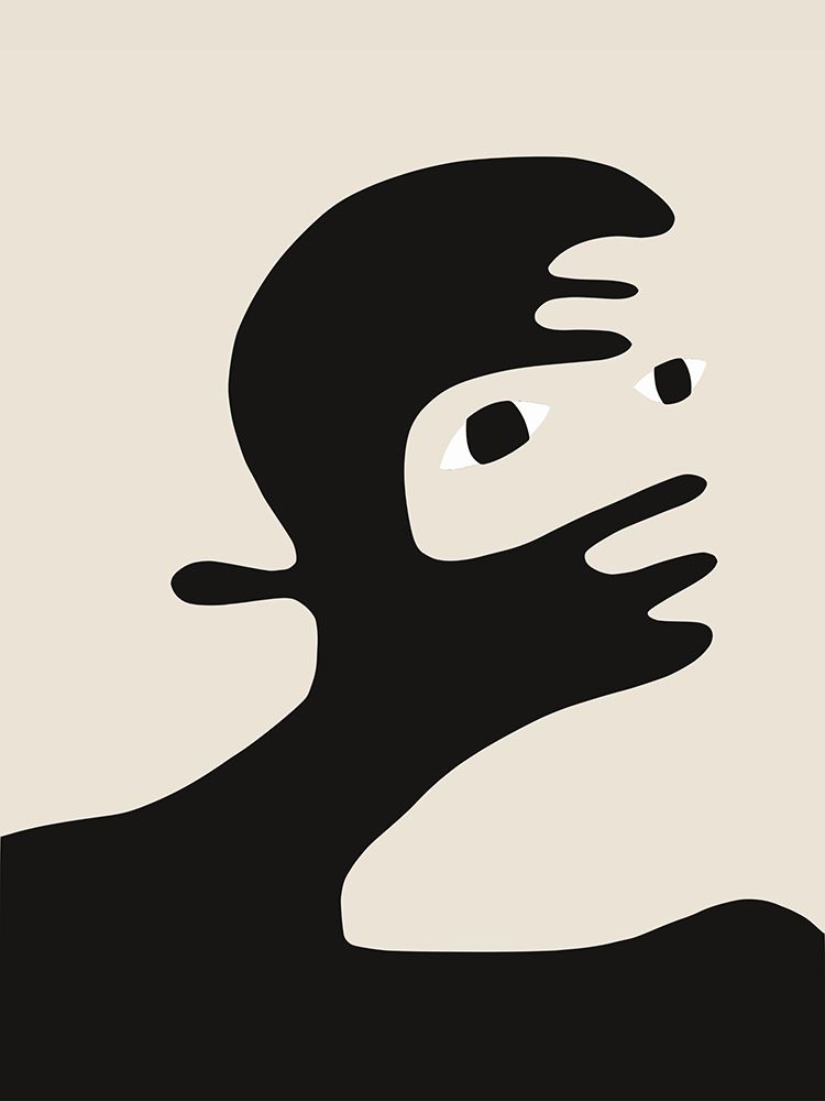 Black Portrait Cut Out art print by Little Dean for $57.95 CAD