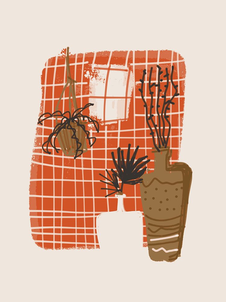 Burnt Orange Interior Sketch art print by Little Dean for $57.95 CAD